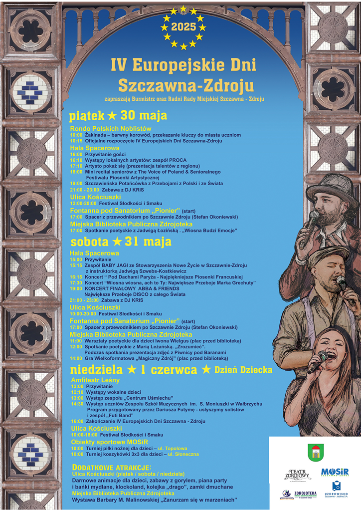 IV Europejskie Dni Szczawna-Zdroju 30 maja do 1 czerwca 2025 roku